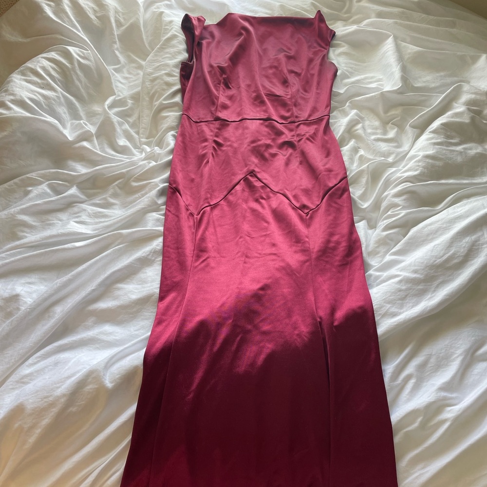 Maroon maxi dress